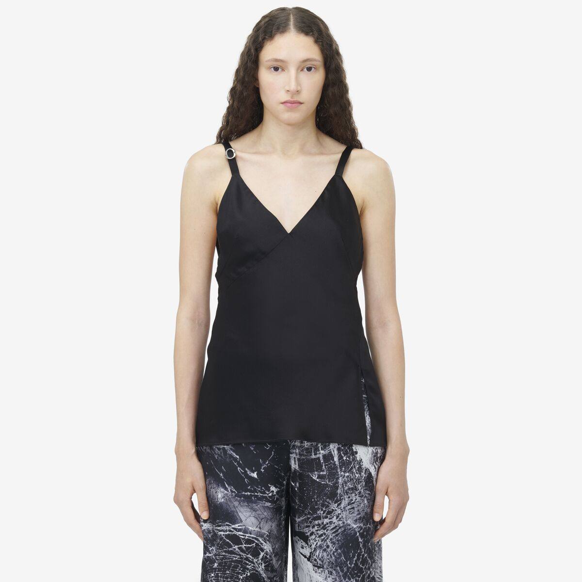 ALEXANDER MCQUEEN - Satin Low Back Top - Item 805921QEAFQ1000